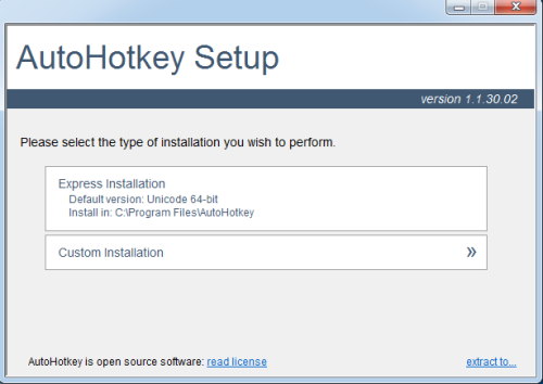 AutoHotkey安装方法1
