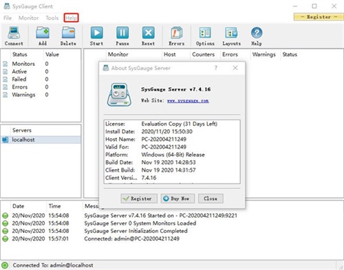 SysGauge Server安装破解教程9