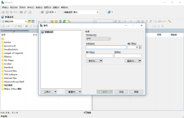 WinSCP界面预览截图1