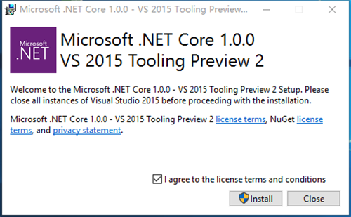 .net core安装步骤1